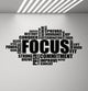 FOCUS™ Decalque de Parede Motivacional em Vinil | Home Gym, Ginásio e Escritório