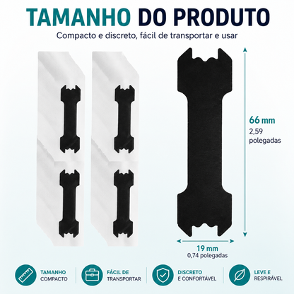 Tiras Nasais Pretas Extra Fortes – 60/30/10 Unidades